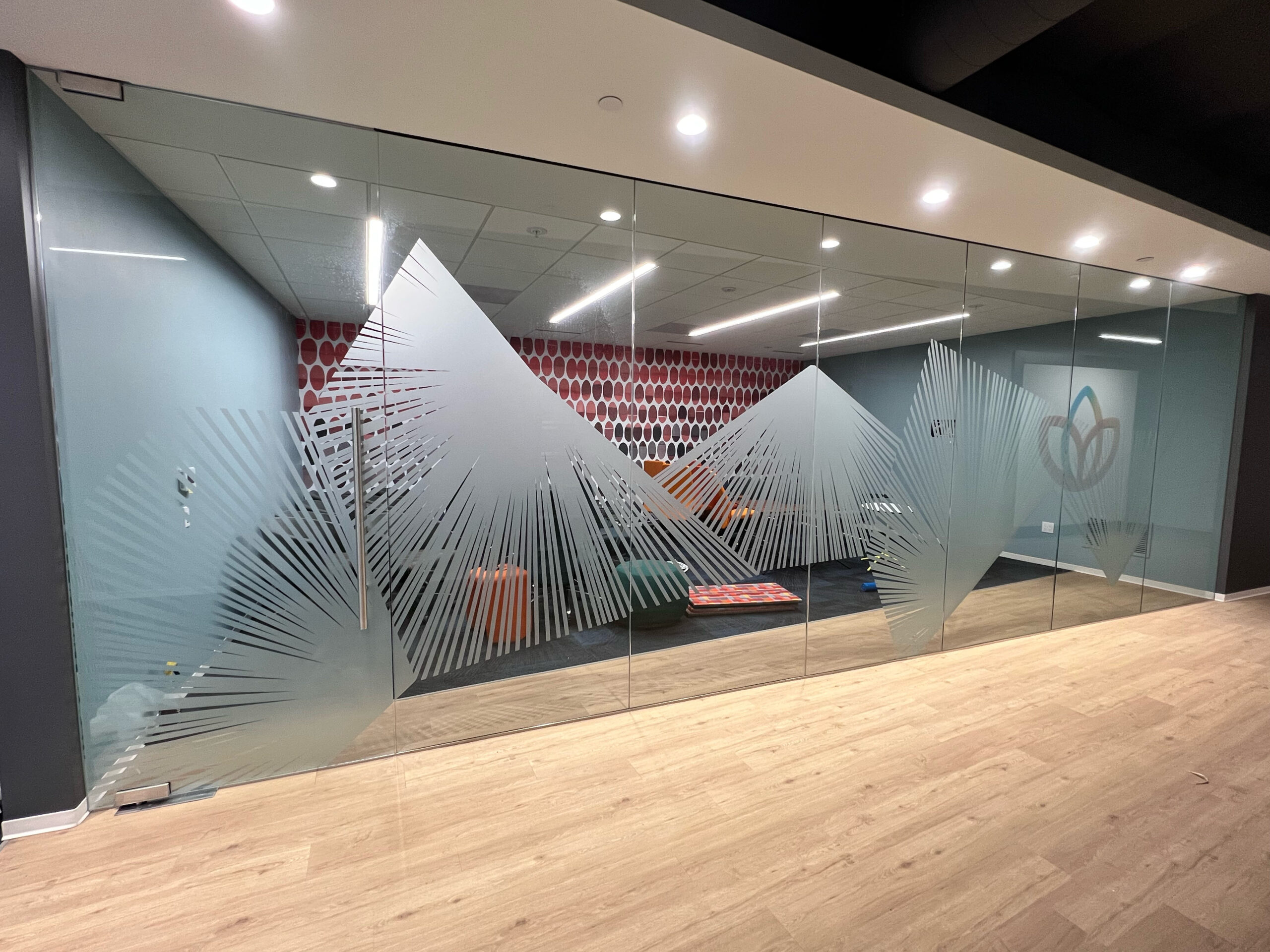 Etched window graphics by ALTA Creative